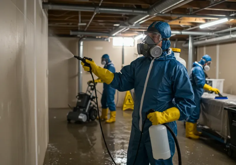 Basement Sanitization and Antimicrobial Treatment process in Espy, PA